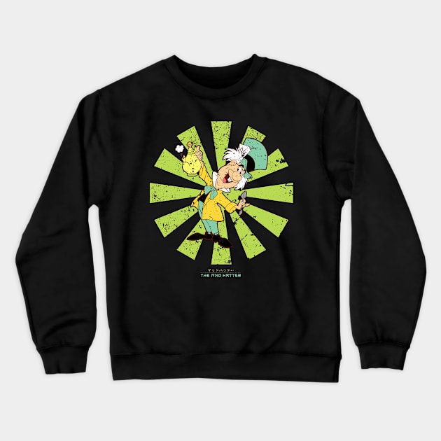The Mad Hatter Retro Japanese Crewneck Sweatshirt by Nova5